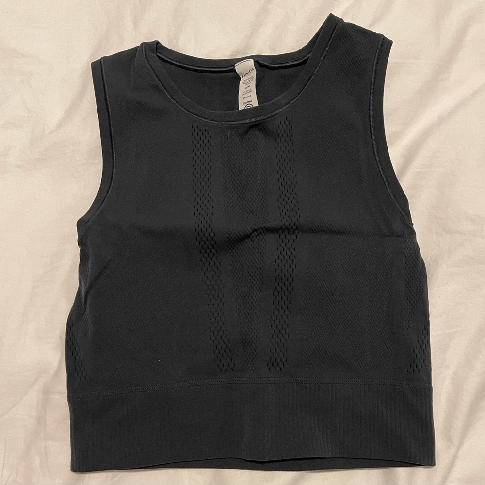 S/M Gray Athleta Mudra Cropped Tank